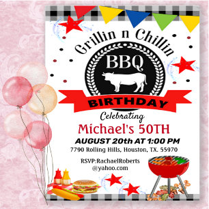 50ste Grillen En Chillen Verjaardag  Kaart