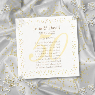 50ste huwelijksjubileum leuke weetjes servetten