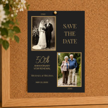 50ste huwelijksjubileum Save the Date hernieuwing
