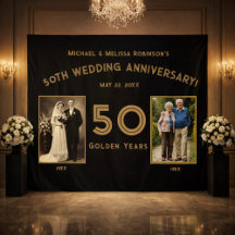 50ste huwelijksverjaardag banner - Gouden Jaren