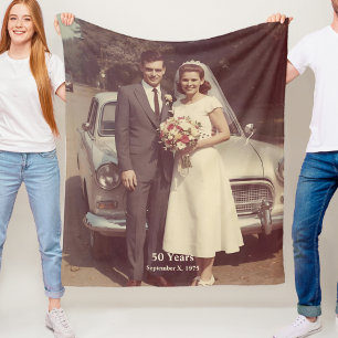 50ste huwelijksverjaardag fleece deken foto