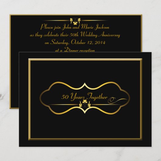 50ste huwelijksverjaardag kaart (Voorkant / Achterkant)