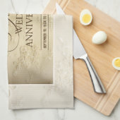 , 50ste Jubilea parels Theedoek (Quarter Fold)