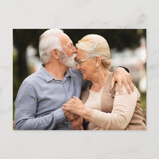 50ste jubileum groen 2 foto's save the date aankondigingskaart (Achterkant)