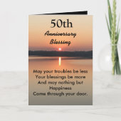 50ste Jubileum Irish Blessing Love Shines Kaart (Voorkant)