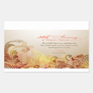 50ste Jubileum van het godsdienstberoep, Nun Rechthoekige Sticker