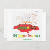50ste Jubileum van Jamaica door Roxanne/Swellhead Briefkaart (Voorkant / Achterkant)