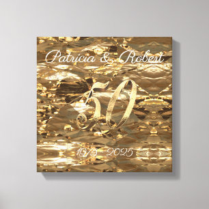 50ste Jubileum voor bruiloft Canvas Afdruk