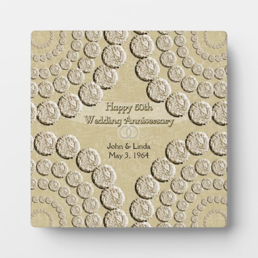 50ste Jubileum voor bruiloft Foto Plaque met Easel Fotoplaat (Voorkant)