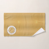 50ste Jubileum voor bruiloft Golden Ochre Towel Bad Handdoek (Handdoek)