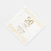 50ste Jubileum voor het huwelijk met gouden wedden Servet (Hoek)