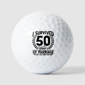 50ste Jubileum voor weddenschappen Echtgenoot 50 Golfballen