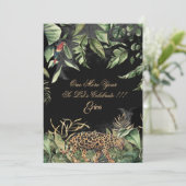 50ste Oerwoud Leopard verjaardag Kaart (Staand voorkant)