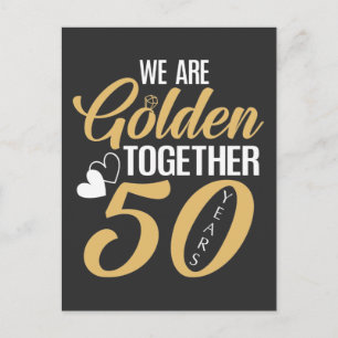 50ste trouwdag 50 jaar gouden koppel briefkaart