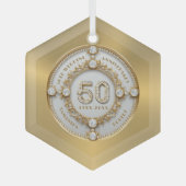 50ste trouwdag glas ornament (Voorkant)