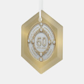 50ste trouwdag glas ornament (Voorkant links)