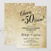 50ste trouwdag goud kaart (Voorkant / Achterkant)