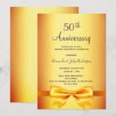 50ste trouwdag gouden metalen boeg kaart (Voorkant / Achterkant)