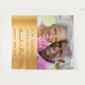 50ste trouwdag gouden verjaardag aangepaste foto-f wandkleed (Voorkant (horizontaal))