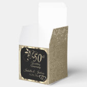 50ste trouwdag - gunstendoosje zwart en goud bedankdoosjes (Geopend)