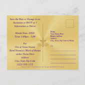 50ste trouwdag jubileum uitnodigingskaarten uitnodiging briefkaart (Achterkant)