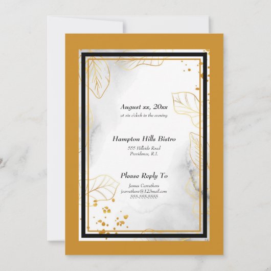 50ste trouwdag viering Gouden Feestje Kaart (Achterkant)