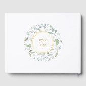 50ste Trouwfeest Gouden Jubileum Groene Guirlande Gastenboek (Achterkant)