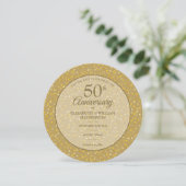 50ste trouwjubileum Gouden Harten Cirkel Save The Date (Staand voorkant)