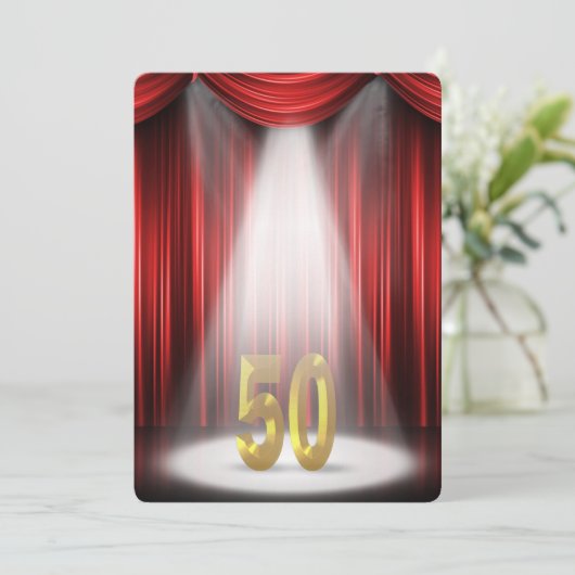 50ste trouwjubileumfeest kaart (Staand voorkant)