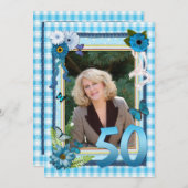 50ste uitnodiging voor verjaardagsfeestje (Voorkant / Achterkant)