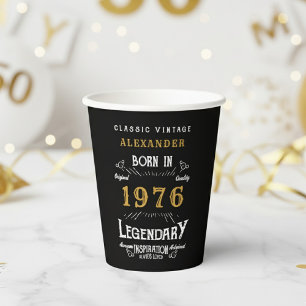 50ste verjaardag 1976 Legendarische Retro Papieren Bekers