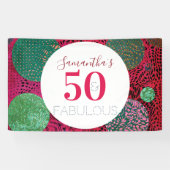 50ste verjaardag 50 en Fabulous Unieke Partij Spandoek (Horizontaal)