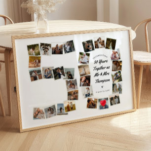 50ste verjaardag 50 jaar foto collage poster