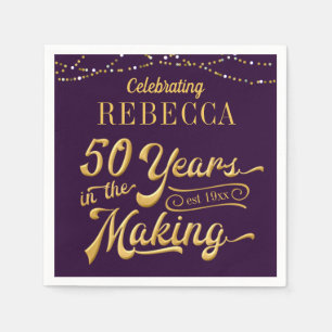 50ste verjaardag - 50 JAAR IN DE MAAK Personalisee Servet