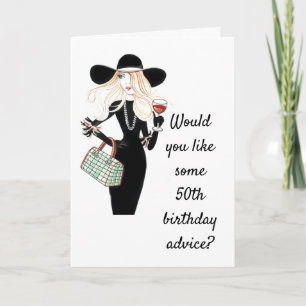 *50ste VERJAARDAG ADVIES* AAN EEN VRIEND OF FAMILI Kaart
