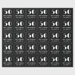 50ste verjaardag - Art Deco Geïnspireerde look "5 Cadeaupapier