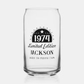 50ste verjaardag beperkte perfectie 1974 blikvorm glas (Voorkant)