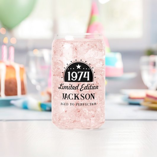 50ste verjaardag beperkte perfectie 1974 blikvorm glas (Insitu (Verjaardag))