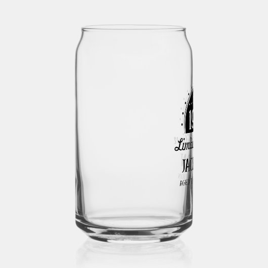 50ste verjaardag beperkte perfectie 1974 blikvorm glas (Rechts)