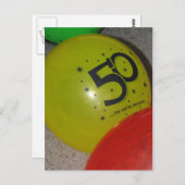 50ste verjaardag Briefkaart (Voorkant / Achterkant)