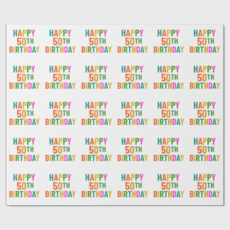 50ste verjaardag cadeaupapier