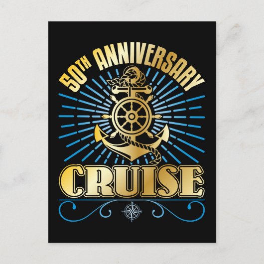 50ste verjaardag cruise briefkaart (Voorkant)