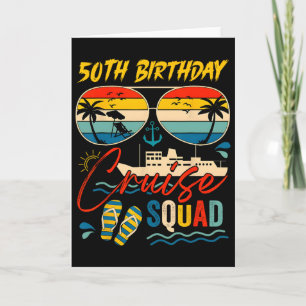 50ste verjaardag Cruise Squad Familie Cruise Vakan Kaart