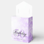 50ste Verjaardag Dank u Paarse Winter Wonderland Bedankdoosjes (Geopend)