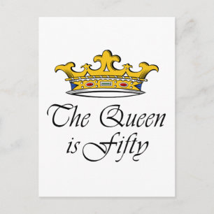 50ste verjaardag De koningin is 50! Briefkaart