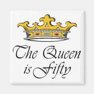 50ste verjaardag De koningin is 50! Magneet