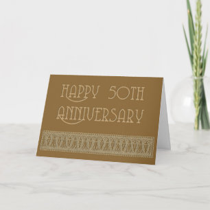 50ste verjaardag elegant kaart