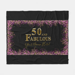 50ste verjaardag fleece deken