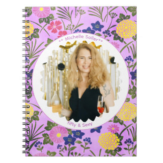 50ste verjaardag foto bloemrijke elegante Foto Not Notitieboek