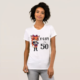50ste verjaardag Foxy bij 50 Scottish Fox White T-shirt